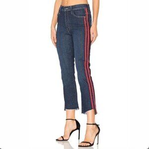 MOTHER | Insider Crop Step Fray Denim Jeans in Speed Racer - Size 25